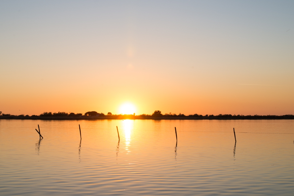 Sunset view - stay in the Camargue region - South of France - www.RoadtripsaroundtheWorld.com